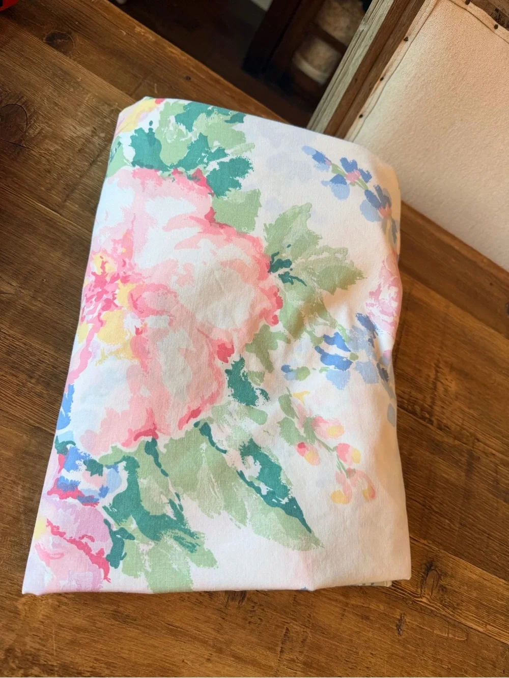 Vintage Cannon 80’s Cottagecore Floral Flat Sheet (Only) Sz-King | Pink